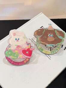 1个可爱少女卡通滑动磁力支架，可牢固吸附于任何手机壳、桌面支架、可伸缩便携式支架，是送给女朋友、同学或亲戚的礼物。摆放位置和方向随机，兼容、安卓手机，是生日、家人、朋友的礼物。推拉式手机支架，手机配件 - 油畫萌寵 - 查看 4