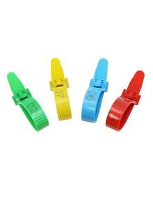 50个装鸡腿环，塑料材质，可调节，防脱落，带编号01-50，适用于家禽、鸭子、鹅等家禽的识别腿环标签 - 如圖 - 查看 3