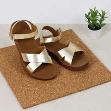 Sandalias Exterior Sintético Color Oro Para Niña - Dorado - Ver 1