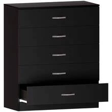 Vida Designs Pine Chest Of Drawers, 5 Drawer With Metal Handles & Runners, Unique Anti-Bowing Drawer Support, Riano Bedroom Furniture - Black - View 11
