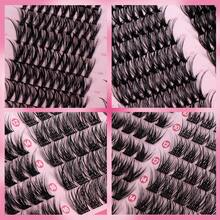 300pcs/Set DIY Eyelash Extension Kit, Cartoon Lashes Mink Lashes Natural Thick False Eyelashes, Soft Black Thick Lashes, Artificial Mink Individual Lashes, Essential Makeup Tool For Travel