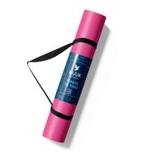 MUUK FITNESS Alfombrilla de Yoga 170 x 70 cm – Grosor 4 mm, Tapete para Yoga, Pilates, Fitness y Ejercicio, Antideslizante, Plegable y Fácil de Transportar, PVC Resistente y a Prueba de Agua, Ideal para Casa, Gimnasio, Parque o Viajes, Diseño Cómodo que Protege Articulaciones, Superficie Estable y Duradera para Relajación, Meditación y Estiramientos, Apta para Principiantes y Expertos. - Rosa - Ver 2