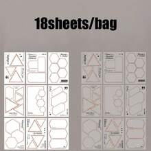 1 Pack, Basic Frame Dual Material Die-Cut Stickers, Frame Series Stickers, Basic Collage Matching, Suitable For Scrapbooking, Card Making, DIY Crafts And Scrapbooking Materials, Handcraft Enthusiasts - Multicolor - View 9