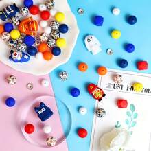 6/25/28/66/70pcs 3D , Doctor, Firefighter Silicone Beads - 15mm Round, 14mm Hexagon And 12mm Spacer Beads, For DIY Keychains, Lanyards, Pens, Focal Beads And Accessories - Colorful Fun Character Beads With Fire Truck, Car, Badge Designs, Firefighter Accessories, Keychain Supplies, Fun Designs, Durable Beads, Pendant Beads, Jewelry Making Supplies - 3D Career Series - View 5