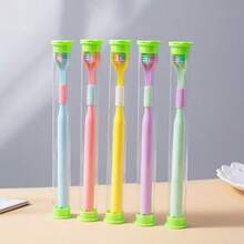 Three-Sided Toothbrush Suitable For Sensitive Teeth And Gums. With A V-Shaped Design, It Facilitates Deep Cleaning. The 45-Degree Angle Can Reach Hard-To-Clean Areas. It Is A Daily Household Oral Care Brush Designed Specifically For Sensitive Teeth Care. | Ergonomic Handle | Gripping Design - Multicolor - View 3