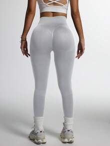 Bộ 3 quần legging liền mạch, màu xám và đen, quần tập yoga, quần bó thể thao. - Nhiều màu - Xem 6