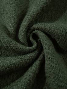 Suéter masculino ANDREILEE, estilo coreano vintage, minimalista e folgado, com estampa de letras em cores sólidas. Ideal para o trabalho no outono e inverno. - Verde - Ver 10