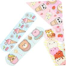 (12/120 Pieces Of Colorful Pattern Band Aids) Cartoon Band Aids, Pink Theme, Multi-Purpose Band Aids Made Of Elastic Fabric Material, Foot Wear-Resistant Patches, Creative Bandages, Home Emergency Band Aids - Nhiều màu - Xem 7