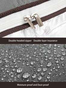 1Pc Large Capacity Storage Bag,Non-Woven Quilt Storage Bag, Quilt Travel Moving Storage Packing Bag, Clothes Luggage Storage Bag, For Seasonal Storage And Organization Decorations Autumn Decor Festival Decor Room Decor Home Decor Fall Decor Bedroom Decor Christmas For Holiday Gift Giving - Multicolor - View 6