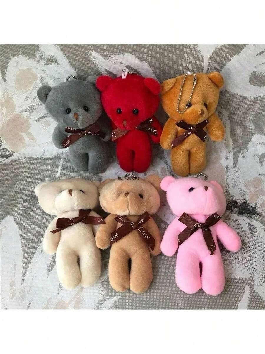 Kit 12 Urso Xadrez Animado Chaveiro Brinquedo Presente
