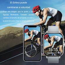 Reloj inteligente 2025 nuevo de 1.83" de pantalla grande, unisex, diseño de correa doble, batería de 220mAh, duración de batería de 3-5 días, pantalla de alta resolución y vívida, colores de correa versátiles, compatible con notificaciones, respuesta de llamadas, control de música, seguimiento de actividad física (pasos, calorías), excelente duración de la batería, gran regalo de Año Nuevo - Silicona dorada+acero - Ver 4