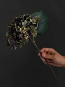 1 pezzo Fiore artificiale di ortensia vintage, decorazione per il soggiorno, composizione floreale di ortensia vintage, fiore di seta, decorazione per la casa, accessorio per la fotografia - Multicolore - Visualizzare 6