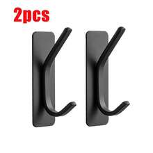 1/2/4PCSHeavy Duty Adhesive Towel Hooks-Easy Install, Metal Wall Mount For Towels & Robes,Double Hooks,Bathroom & Kitchen,Fashion Style - Multicolor - View 16