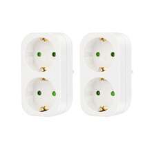 CILIA 1pc European Standard Adapter Socket, 250V/16A,2-IN-1 Multi-Socket,Home Office,White - EU F Type Plug(220-240V) - View 10