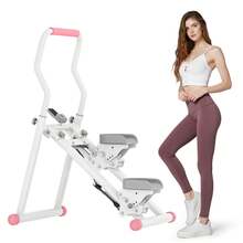 Foldable Stair Stepper For Home Gyms, Vertical Climbing Machine, Foldable Step Climber, Full-Body Workout, Adjustable Handrails/Pedals, 3-Level Incline Adjustment, White - trắng - Xem 2