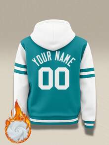 Custom Baseball Varsity Jacket Lightweight Bomber Coats Personalized Printed Name Number Logo For Men Women Suitable For Autumn And Winter Spring - Green - View 3