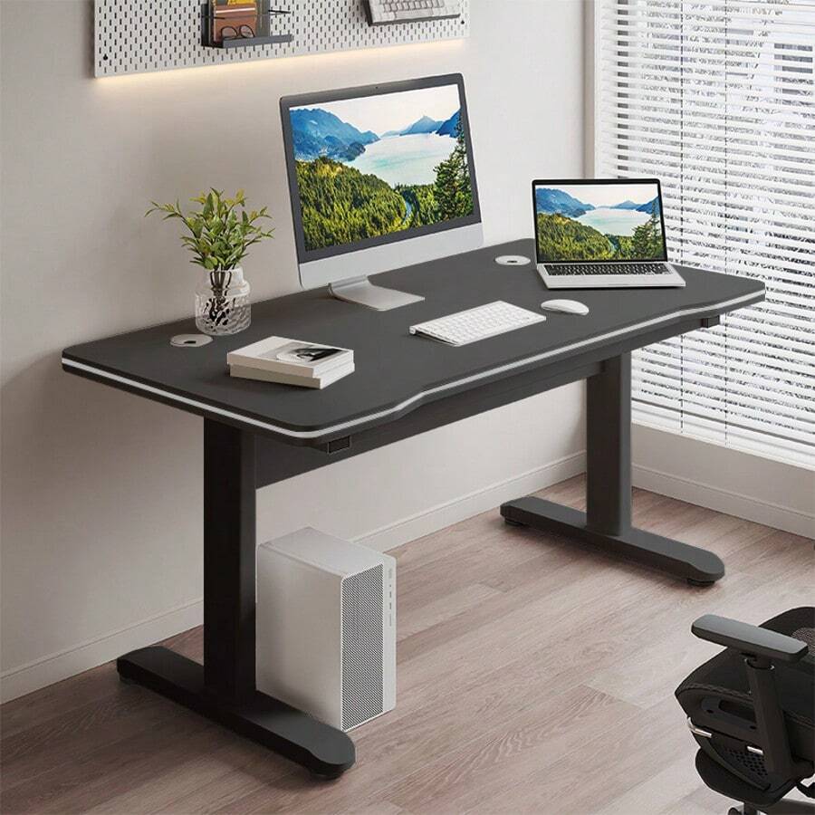 Office Desk/Computer Desk - Ergonomic Modern Computer Workstation Suitable For Home Office Work And Study. - Black - View 1