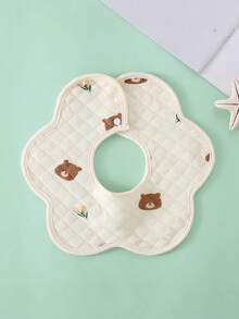 加厚防水婴儿围嘴，婴幼儿纯棉空气层口水围兜，儿童喂奶围兜，新生儿拍嗝巾 - 彩色 - 查看 3