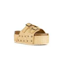 Sandalia Plataforma Hebilla Doble para Mujer Walki ANASTASIA - Beis - Ver 3