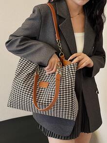 Bolso de lona con estampado de leopardo, bolso de hombro vintage, bolso de mano de moda adecuado para la escuela, el trabajo y las compras