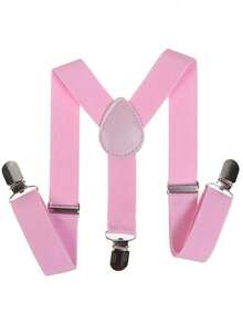 1pc Fashion Minimalist Solid Color Suspenders, Unisex Adjustable Y-Shape Elastic Braces, Suitable For Daily Wear And Holiday Gifts - Multicolor - View 16