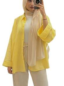 女士时尚简约常规长袖衬衫，适合秋季、春季和冬季