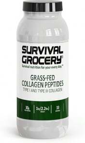 Survival Grocery? Collagen Peptides Powder – Grass Fed Hydrolyzed Collagen Protein Supplement, Types I &Amp; III, Unflavored, Gluten Free, Keto Friendly, Non-GMO, Dairy Free, 1kg, 1 Jug - Flavor NameA - 查看 1