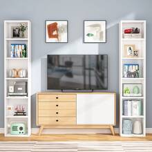 LITTLE TREE Narrow Bookshelf, 6-Tier Bookcase, Book Shelf 70.9 Inch Tall White Open Storage Shelf  Modern Space-Saving Display Shelf For Small Spaces, Living Room Floor Standing Unit,Home Decor Furniture, White Book Stand - 白色 - 查看 8