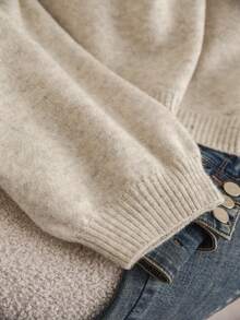 Suéter de mujer con lazo en la espalda, versátil y cómodo jersey de punto de moda para otoño/invierno