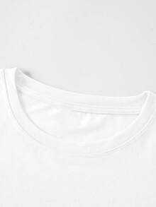 Set de 3 camisetas casuales de manga corta y cuello redondo con estampado gráfico para hombres de talla grande