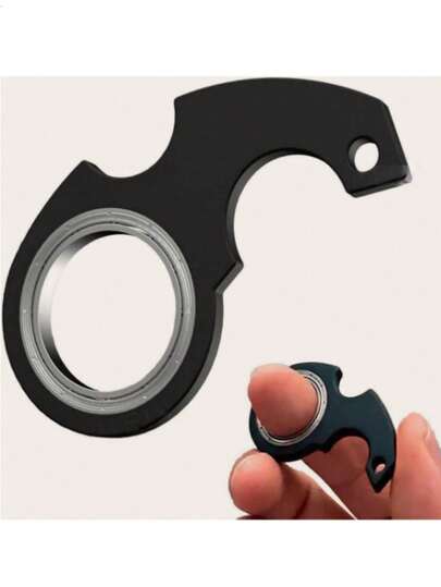 1 件 - 指尖旋转减压钥匙扣手摇陀螺，抗焦虑玩具，非常适合万圣节和圣诞节礼物