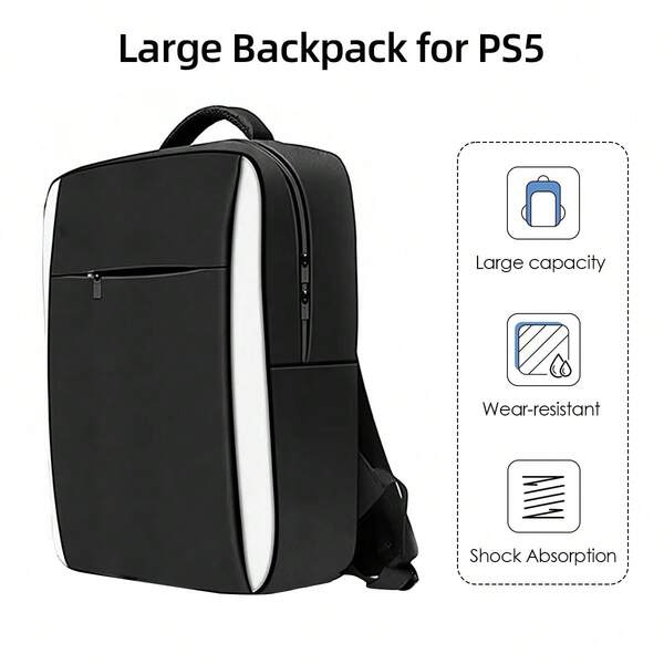 DANYCASE Large Capacity Backpack Suitable For P S 5 Console Storage Bag For P S 5 Game Accessories Portable Backpack For Travle Travel Essentials Charger Case Digital Camera Accessories Cable Organizer Electronic Organizer Waterproof For Travel For Tech For Women For Men