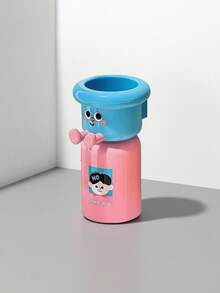 1/2pcs Wall-Mounted Toothbrush Holder, Upside-Down Rinse Cup With Magnetic Suction, Cute Cartoon Mouthwash Cup Holder Wall Mounted Toothbrush Storage Rack Space-Saving Bathroom Toiletry Organizer For Toothpaste And Brushes - Multicolor - View 16