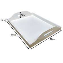 Coffee Corner Tray With Low Edge - White - View 4