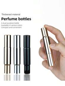 Bộ 2 chai xịt nước hoa đa năng mạ điện nâng cấp 0.34oz có đầu lăn - Thủy tinh trong suốt, có thể nạp lại, nhỏ gọn và dễ sử dụng, cần thiết cho du lịch và văn phòng, bao gồm chai xịt nước hoa và xịt dưỡng da | Bình xịt nước hoa cầm tay | Chai xịt có thể nạp lại - Nhiều màu - Xem 3