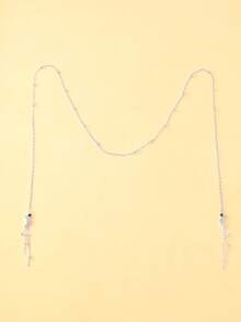 1pc Ear Chain Face Jewelry, Unique Design, Fashionable Tassel Face Decor, Social Media Prop