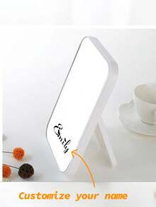 1 Peça Espelho de Maquiagem Painel Único da Série de Cores de Macaron Personalizado com Nome, Data, Mensagem, de Alta Qualidade. Suporte para Espelho, Dobrável e Portátil, Super Prático. Um Espelho de Maquiagem Dobrável Essencial para Estudantes. A Vida Precisa de uma Sensação de Cerimônia. Comece com Este Espelho. Um Presente Personalizado Único com Texto Preparado Especialmente para Ela/Ele. Adequado para Dia dos Namorados, Aniversário, Apreciação