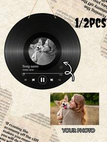 1 Peça Placa Personalizada de Disco de Vinil Acrílico Vintage - Recordação Personalizada de Música e Foto para Casais, Família ou Entes Queridos - Presente Único para Dia dos Namorados, Aniversários, Dia das Mães e Dia dos Pais, Multifuncional, Ornamental, Reutilizável, Requintada, Estilosa, de Alta Qualidade, Colorida, Moderna, Personalizada, Única, Sala de Chá, Casa, Jardim, Escritório, Para o Dia dos Namorados, Para o Dia das Mães, Para o Dia dos Pais, Para a Formatura, Para Casamentos, Para Inauguração da Casa, Acessórios Personalizados para Festas, Ambiente Acolhedor, Casa e Vida, Assombrar Sua Casa, Lembranças