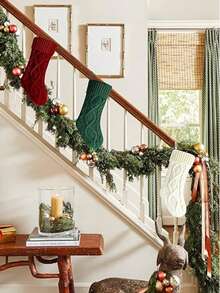 18 Zoll Weihnachtsstrümpfe, kabelgestrickte Großformat Strümpfe mit Haken, rot, elfenbein, grün, Weihnachts-Feiertagsdekoration, für Familien-Weihnachtsfeier, Weihnachtsgeschenke, Kamin-Dekoration Weihnachtsdekorationen Winterraumdekoration Weihnachtsdekorationen Zuhause Weihnachtsgeschenke Weihnachtsdekorationen - Verschiedenfarbig - Übersicht 9