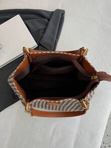 Bolso de lona con estampado de leopardo, bolso de hombro vintage, bolso de mano de moda adecuado para la escuela, el trabajo y las compras