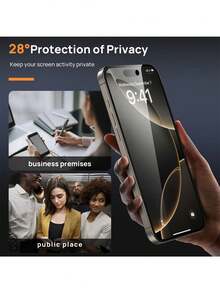 CASECOPS 4pcs Privacy Screen Protector Auto-Alignment Kit Compatible With Iphone 16 Pro Max, 9H Hardness Shatterproof Tempered Glass Film, Ultra-Fast Installation, Dust-Proof Design, Tempered Glass Screen Protector, Includes Installation Tool Kit, 9H Hardness, Scratch-Resistant, Full Coverage Protection, Compatible With IPhone 18 Pro Max/18 Pro/17 Pro Max/17 Pro/17 Air/17/16 Pro Max/16 Plus/15 Pro Max/14/13/12/11 Series, Bubble-Free, Dust-Free - 4pcs - View 10