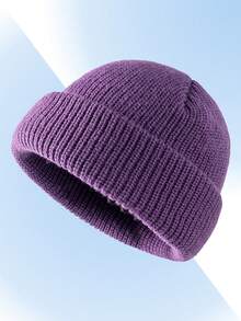 1 Mũ len Beanie trơn màu cho nam, phong cách đường phố, cỡ lớn ấm áp mùa đông - Một kích thước - Xem 13