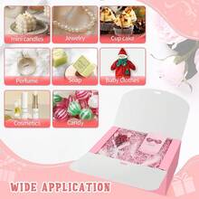 10 Stücke Geschenkboxen mit Deckel, weiß schwarz 27 x 20,3 x 8,1 cm Geschenkboxen, Brautjungfern Antrag Box mit Schleife, Kraftpapier Boxen für Hochzeit, Verpackung, Geschenke, Geburtstag, Weihnachten, Party