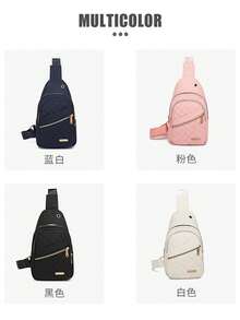 kikilove Túi đeo chéo nữ 2026 - Chống thấm nước, kiểu dáng thường ngày, đa năng, có lớp đệm, thích hợp cho việc đi lại hàng ngày. - Hồng - Xem 10