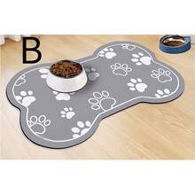 Cartoon Pet Feeding Mat - Suitable For Cats & Dogs, Super Absorbent & Quick Drying; Patterned Bottom Design; Cute Bone Shaped Dog Paw Print Feeding Mat; Multi-Layer Structure, & Convenient; Neat Edges, Skin-Friendly Material; Ideal For Daily Use. - Multicolor - View 8