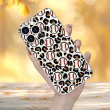 Funda para teléfono con diseño de leopardo y estampado de béisbol, compatible con iPhone 16, 15, 14 Pro Max, 13, 12, 11, XR y XS Plus. Fabricada en silicona TPU, ofrece protección contra golpes y caídas, además de una excelente sensación al tacto. Es el regalo ideal para familiares, amigos y seres queridos. - transparente - Ver 5