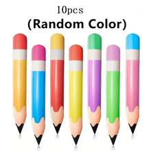 10pcs Giant Inflatable Pencils - Multicolor Combination, Large Blow-Up Crayon Decorations For Back To School, Graduation Party Supplies & Photo Props, Durable Plastic Beach Party Decor, Inflatable Decorations For Halloween, Christmas Event & Party Supplies - Multicolor - View 13