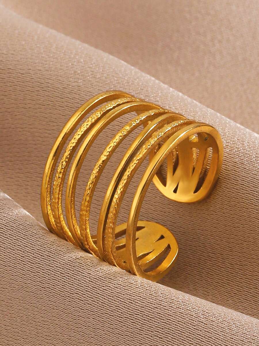 1 件不锈钢女士单环，适合女性日常和节日佩戴