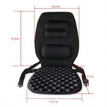 Premium Gel Cushion And Firm Back Support Seat Cushion Pad And Upper Lower Thoracic And Lumbar Pillow For Car Office Chair Pressure Sore Coccyx Pain Relief Posture Aid Bubble Gel - 黑色 - 查看 3