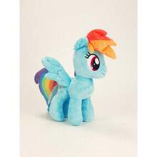 Hasbro 我的小马驹 30 厘米毛绒玩具，官方正品暮光闪闪萍琪派小蝶彩虹冲刺毛绒玩具，适合女孩的柔软可拥抱毛绒玩具，适合女孩的理想生日假期可爱礼物 - 彩虹破折號 - 查看 7